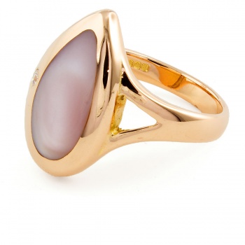 18ct gold Mother of Pearl Ring size L
